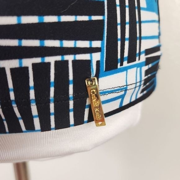 Calvin Klein Blue & Black Colorblock Sleeveless Blouse Size Small Petite - Picture 4 of 8